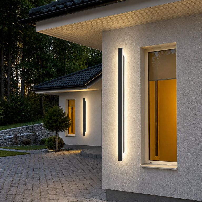Outdoor Wall Lamp LED Facade Garden Wall Lamp 24W IP65 120cm Color black