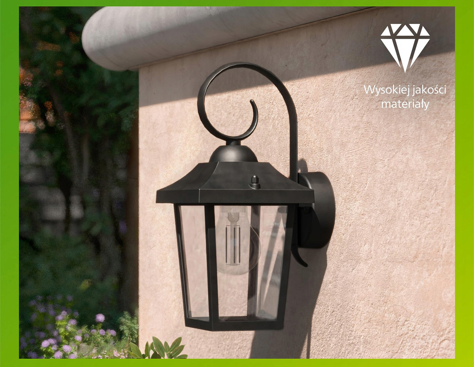 Outdoor Wall Lamp PHILIPS BUZZARD LED Facade Lamp E27 Garden IP44 Color black