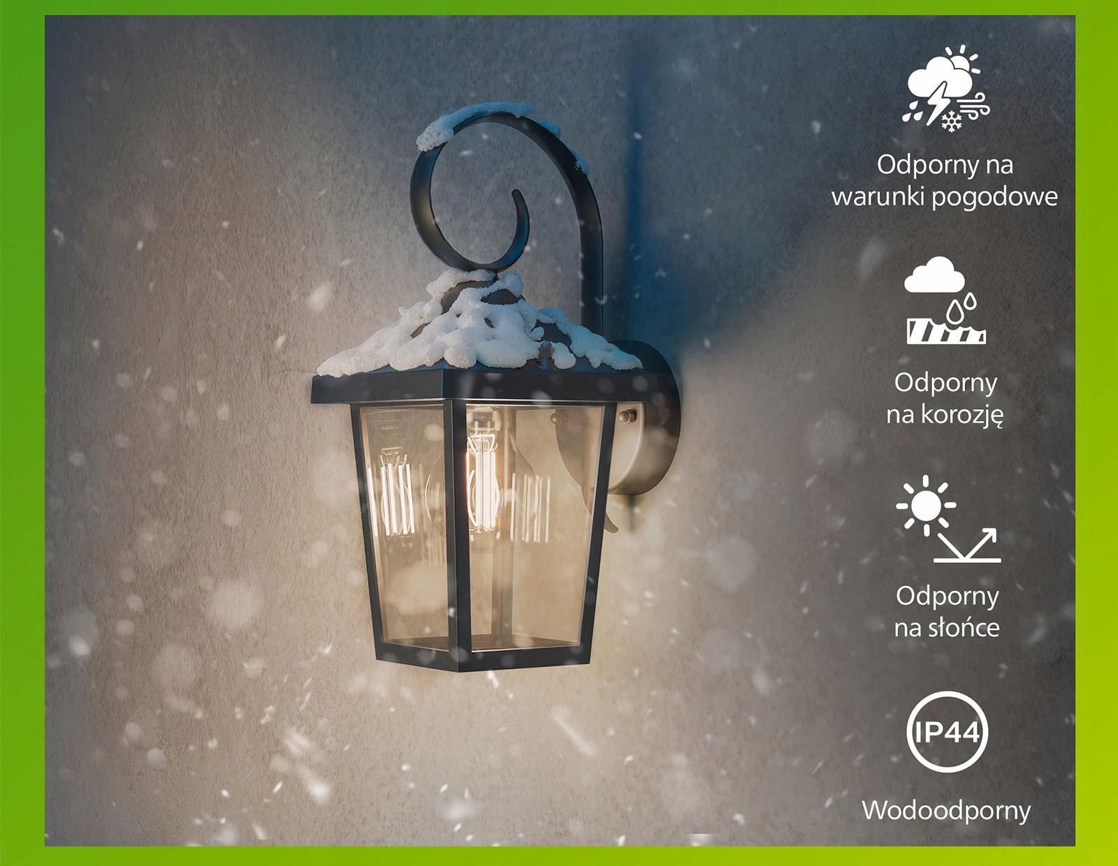Outdoor Wall Lamp PHILIPS BUZZARD LED Facade Lamp E27 Garden IP44 Light source power 60 W