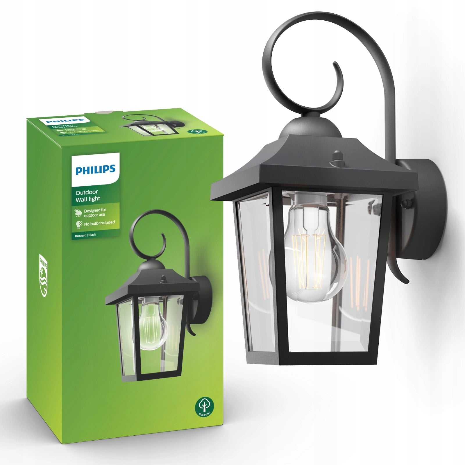 Outdoor Wall Lamp PHILIPS BUZZARD LED Facade Lamp E27 Garden IP44