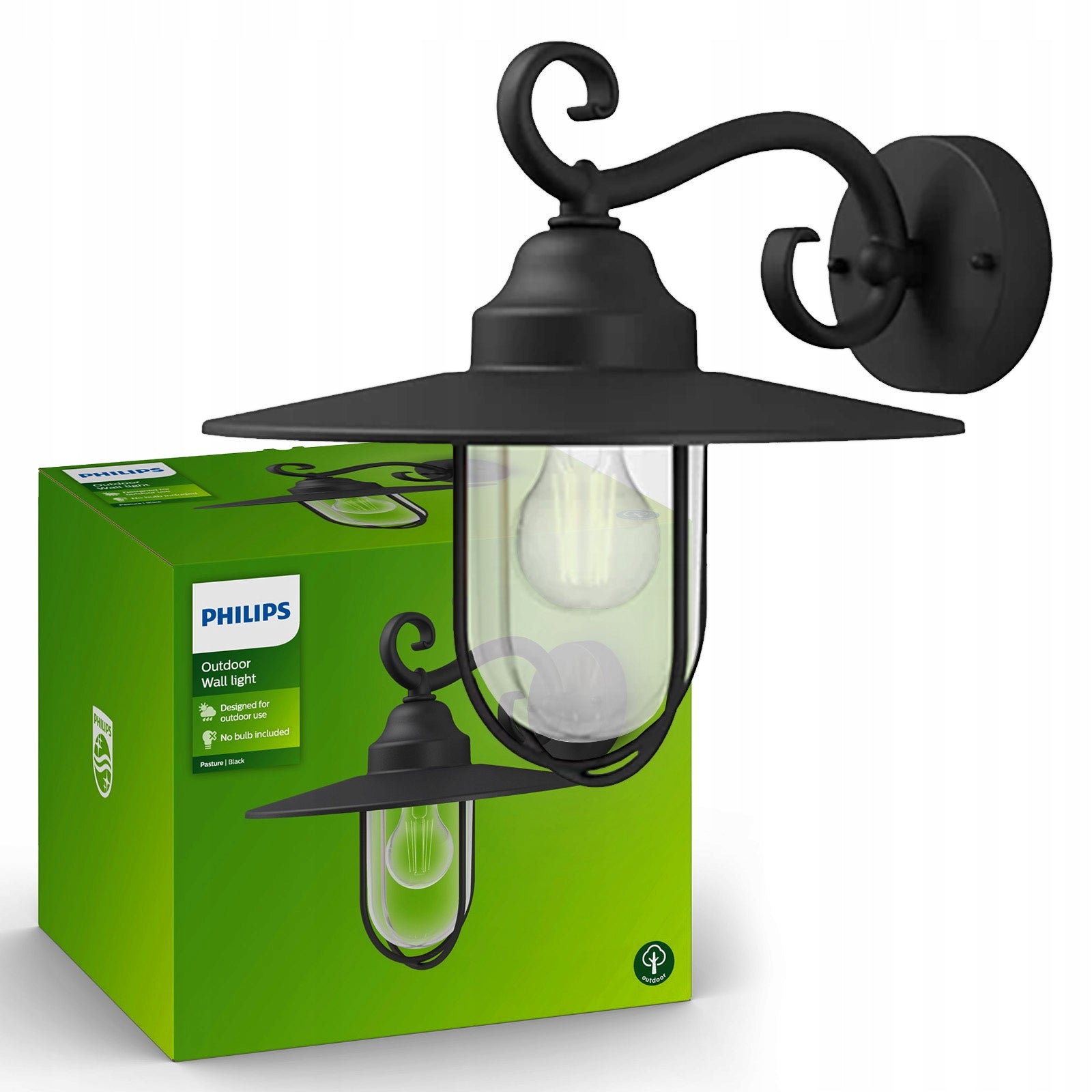Outdoor Wall Lamp PHILIPS PASTURE Facade Lamp E27 LED LANTERN