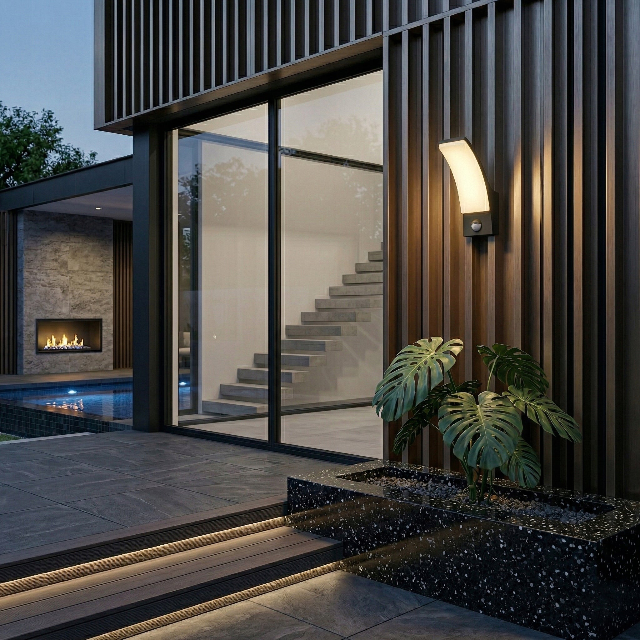 Outdoor Wall Lamp PIR Motion Sensor 12W IP54 LED Garden Facade Lamp Manufacturer code Lampa Ścienna 5921