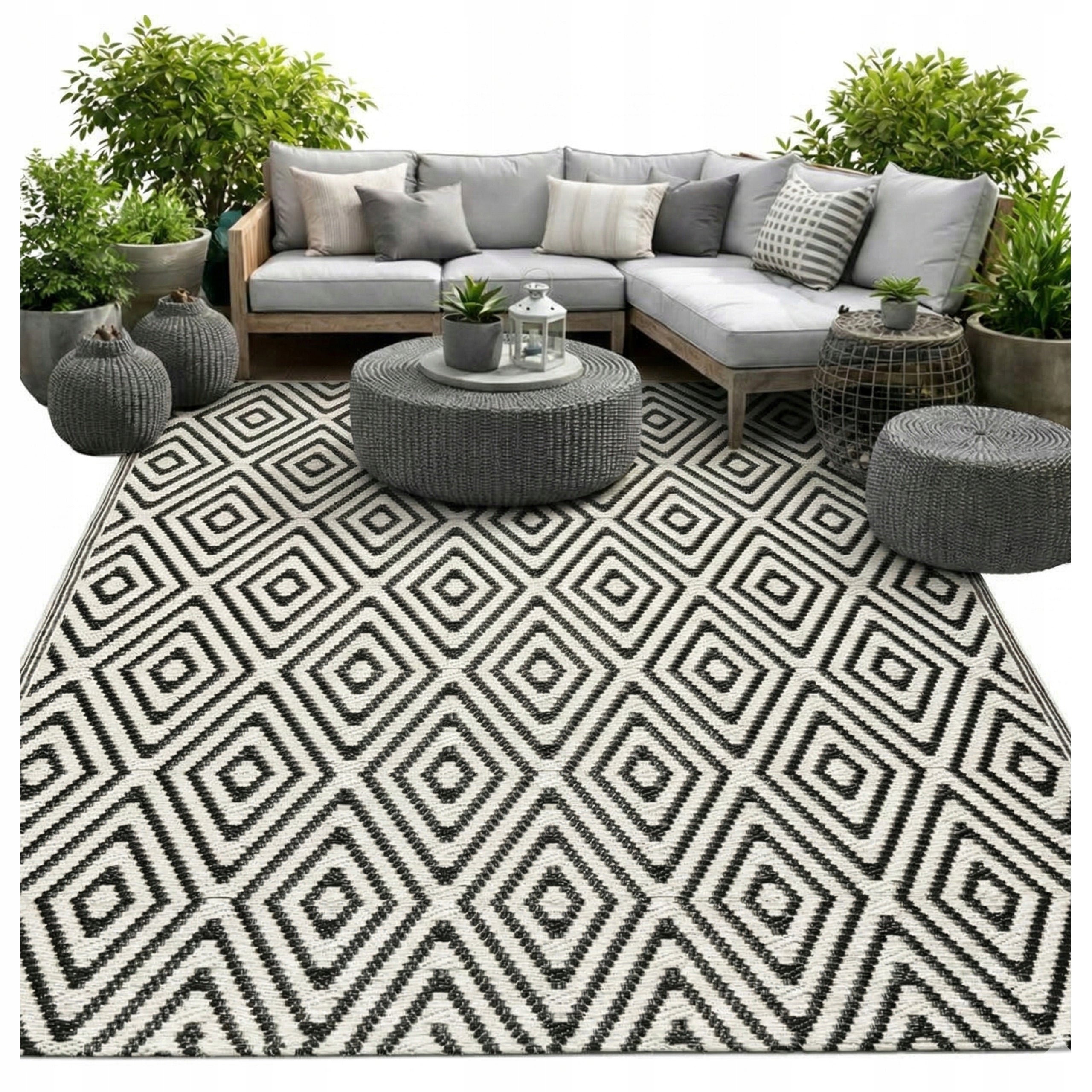 Outdoor carpet 160x220 cm terrace waterproof for terrace balcony for garden