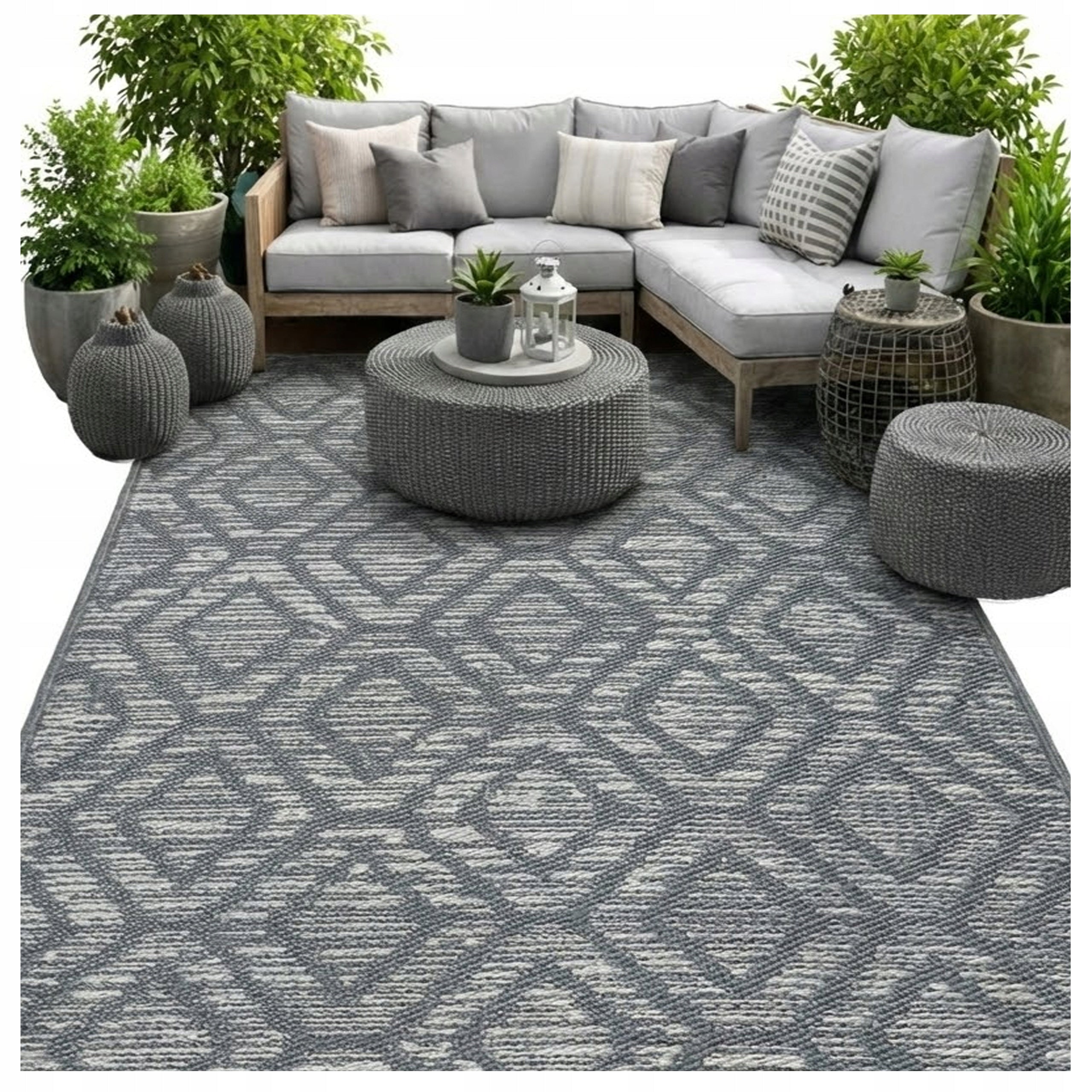 Outdoor carpet 160x220 cm terrace waterproof for terrace balcony for garden