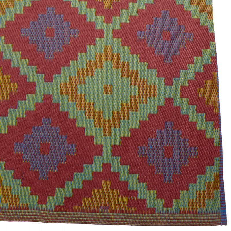 Outdoor carpet BALCONY terrace 160x220 LARGE colorful BOHO diamond terrace