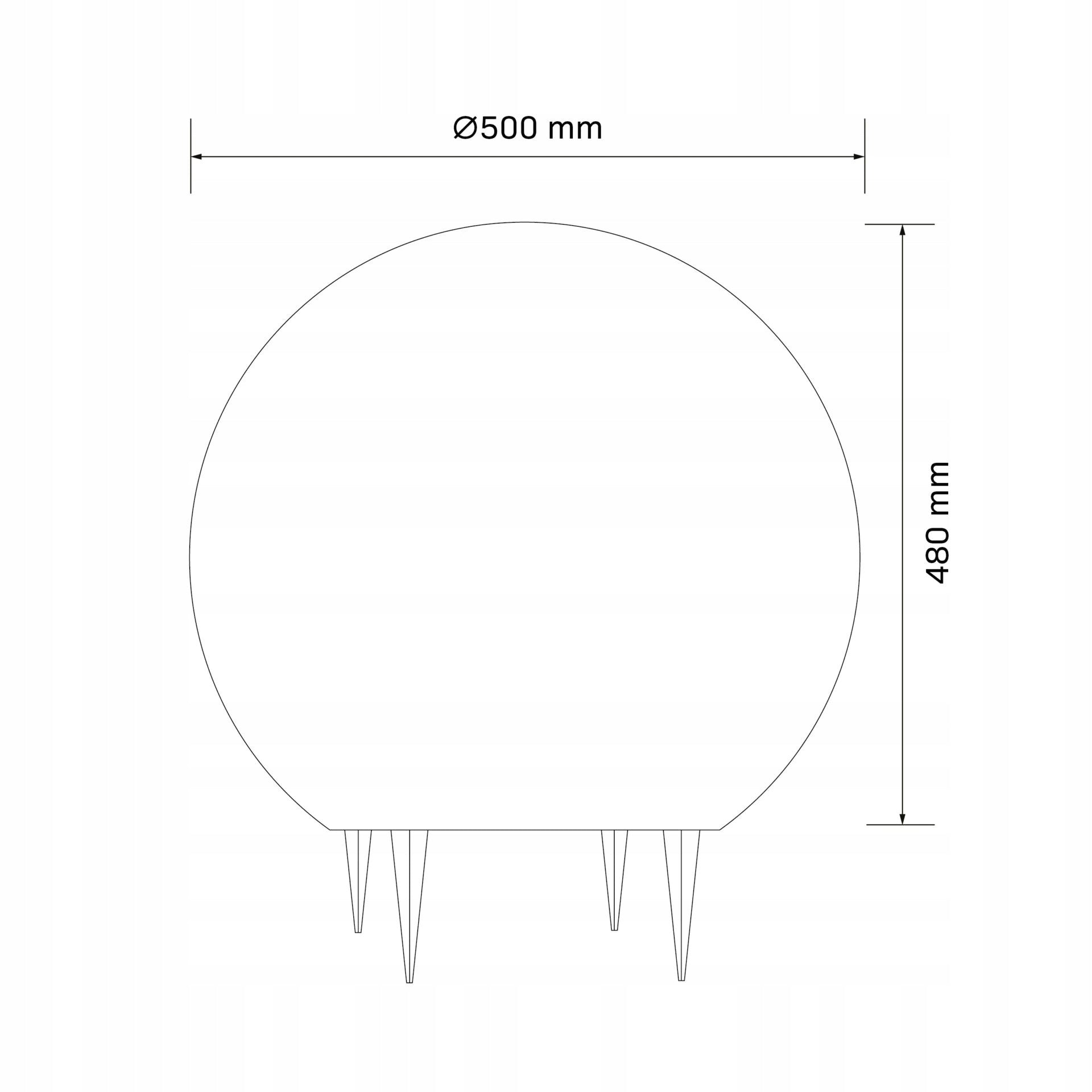 Outdoor garden lamp hammered ball large white for electricity 50 cm IP65 E27 Brand sanico