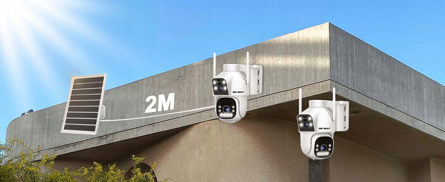 Outdoor solar 8W 7/24 Record Battery WIFI IP Camera F1.6 Wireless 4xZOOM Brand GENBOLT