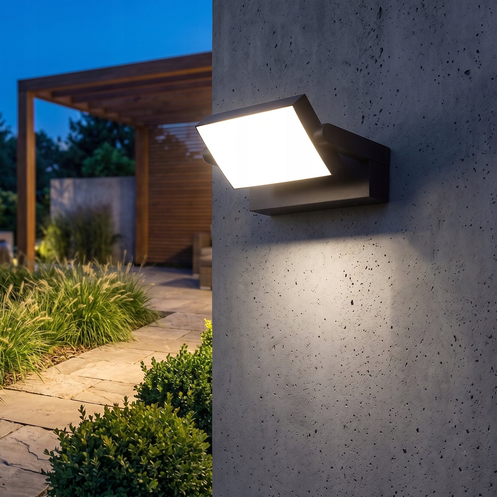Outdoor wall lamp LED facade wall lamp black 4000K Packaging status original