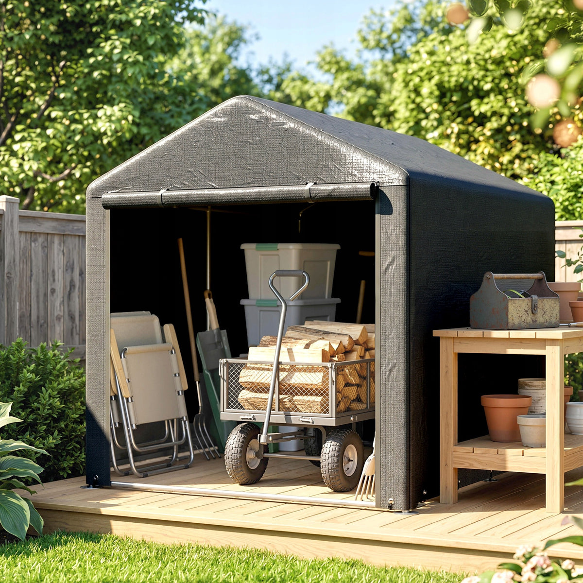 Outsunny Garage Tent 1,6 x 2,18 x 1,72 m, UV, Zipper Manufacturer Outsunny