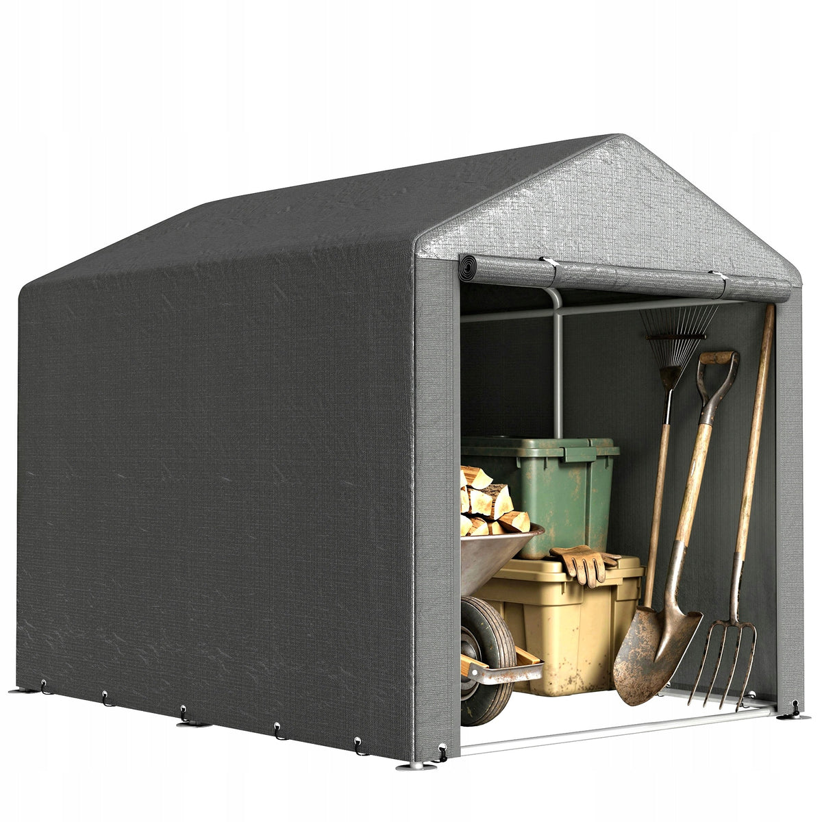 Outsunny Garage Tent 1,6 x 2,18 x 1,72 m, UV, Zipper