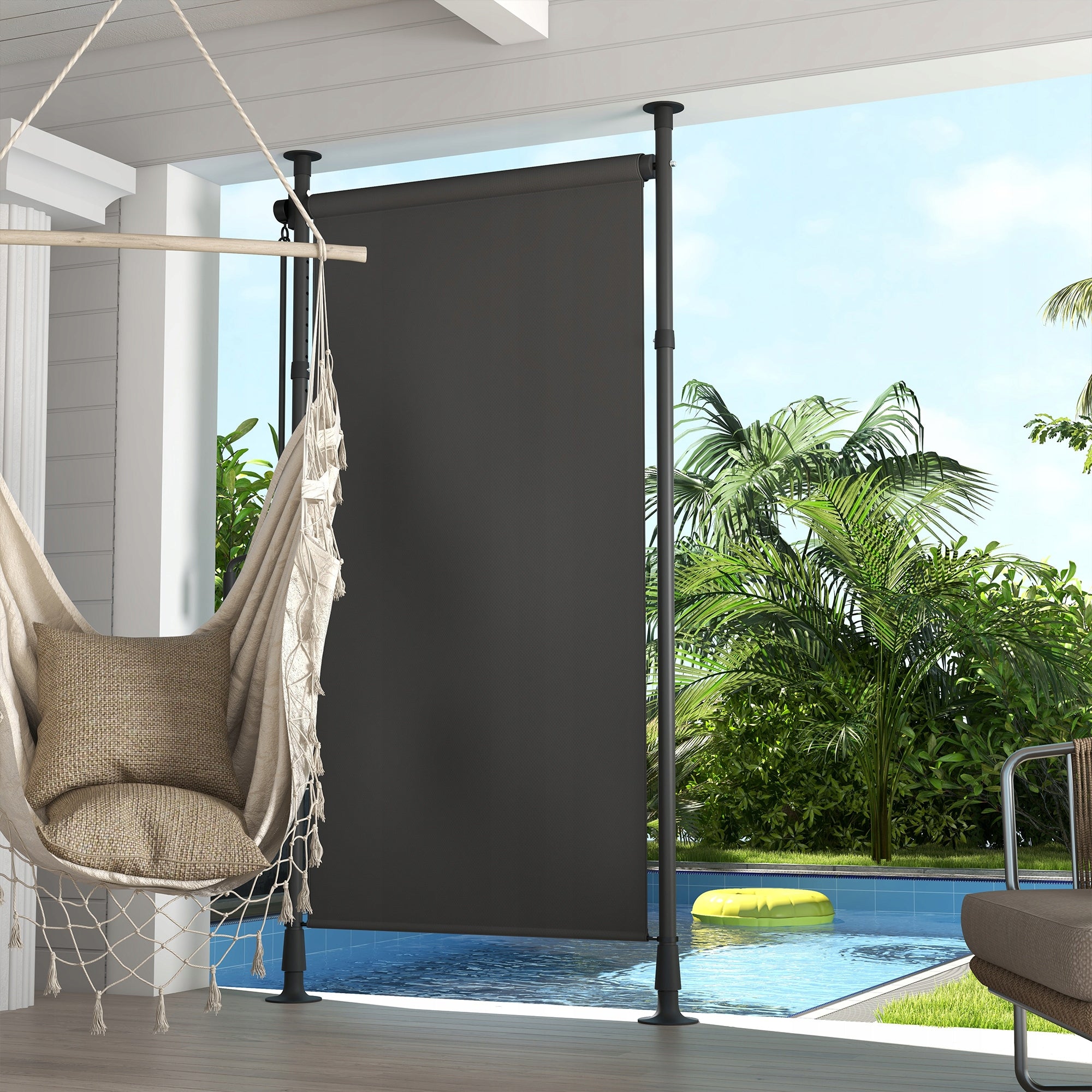 Outsunny Vertical awning sunshade, dark grey 1,2x2,2-3,1 m Manufacturer code Outsunny