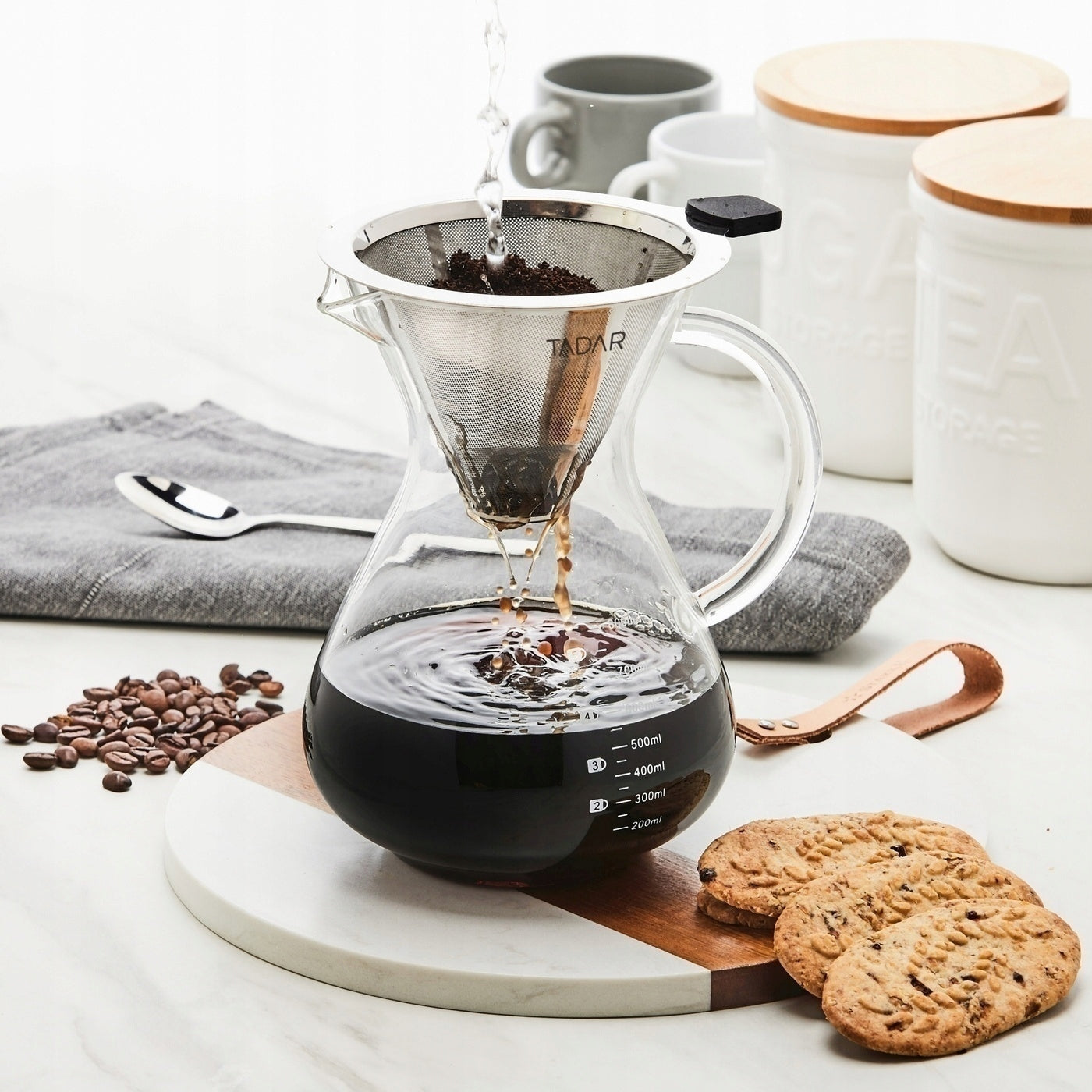 Overflow brewer for coffee and tea Glass jug Tadar Freddo 800 ml Packaging status original