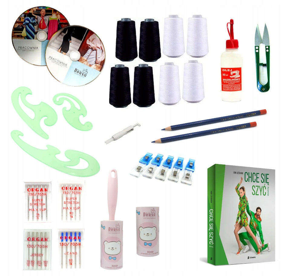 Overlock overlock Juki MO-644D Mega freebies Accessories sewing courses and BOOK Dominant color white