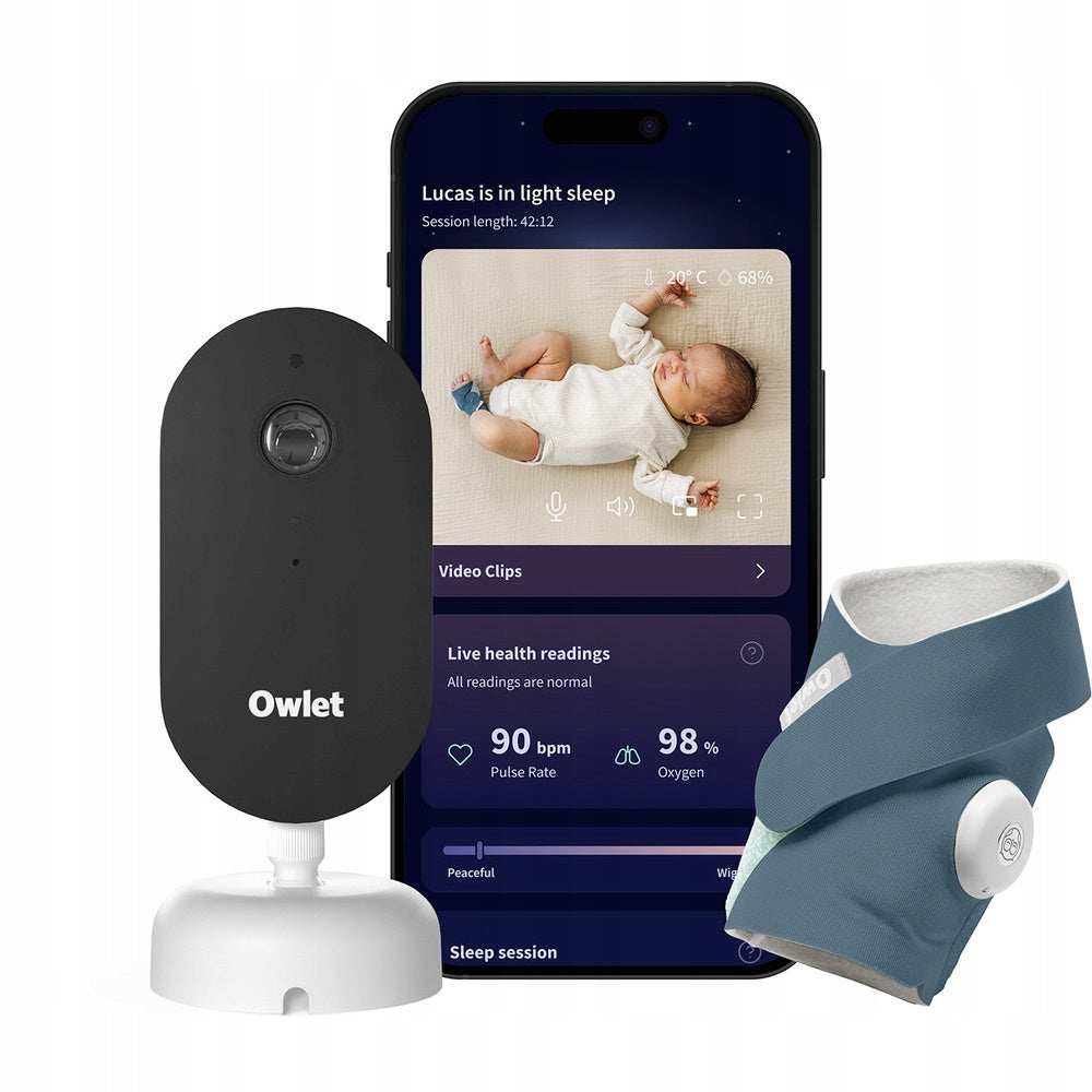 Owlet Dream Duo Detská pestúnka Kamera a pulzný oxymeter modrá súprava