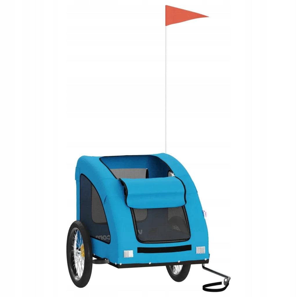 Oxford Fabric and Iron Animal Bicycle Trailer, Blue, 137x Brand no brand