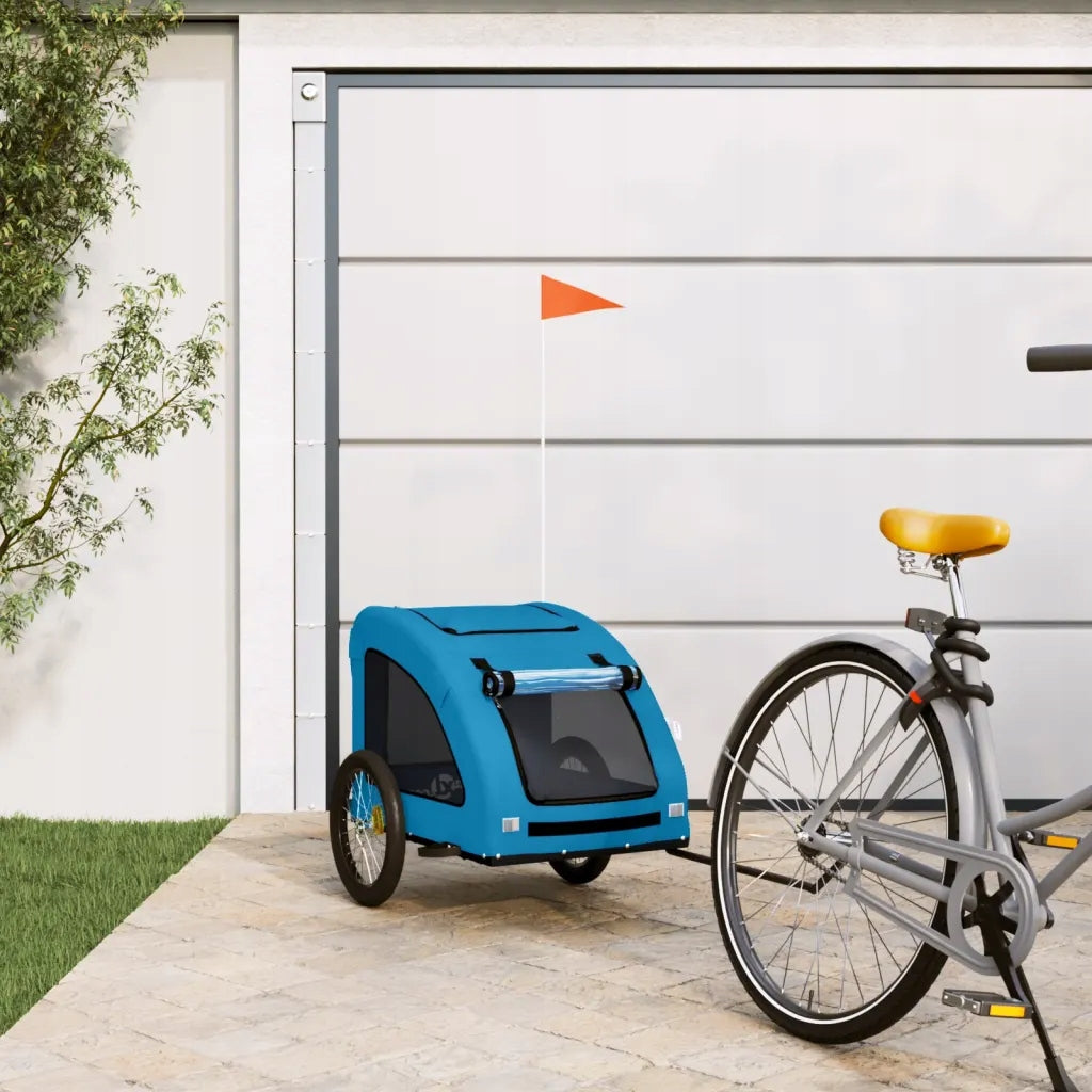 Oxford Fabric and Iron Animal Bicycle Trailer, Blue, 137x Packaging status original