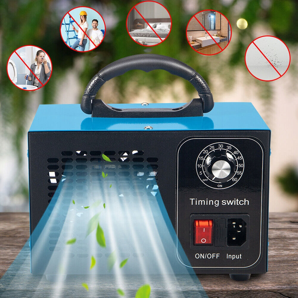 Ozonator 48g/h with timer pet odor removal disinfection Dominant color blue