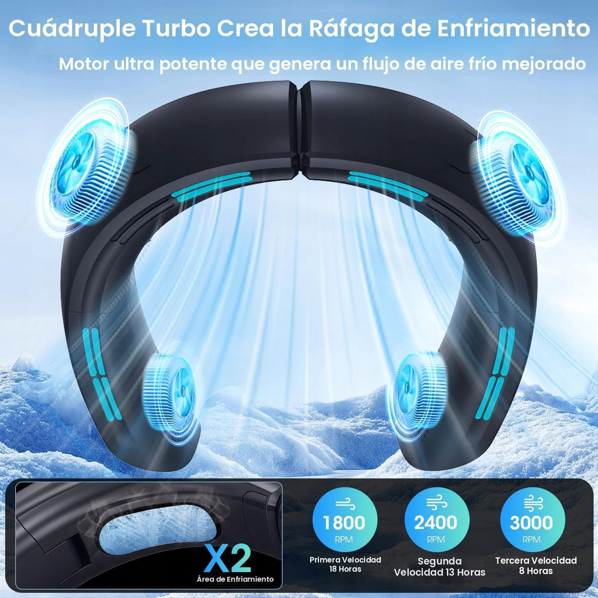 P/22 Fan Neck Fan OLV 6000 mAh – Fan 3 speeds Brand no brand