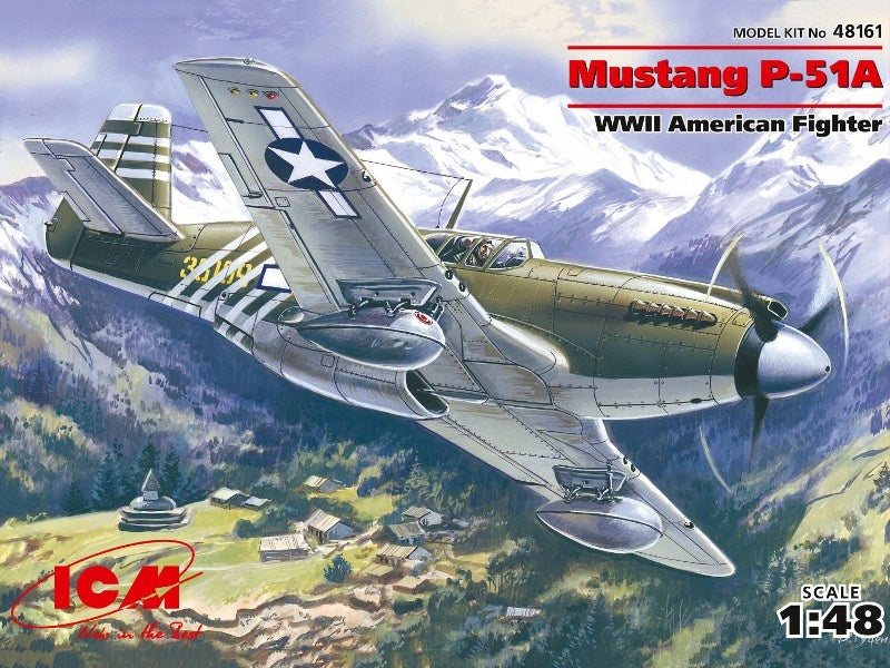 P-51A Mustang WWII American Fighter 1:48 Scale Model