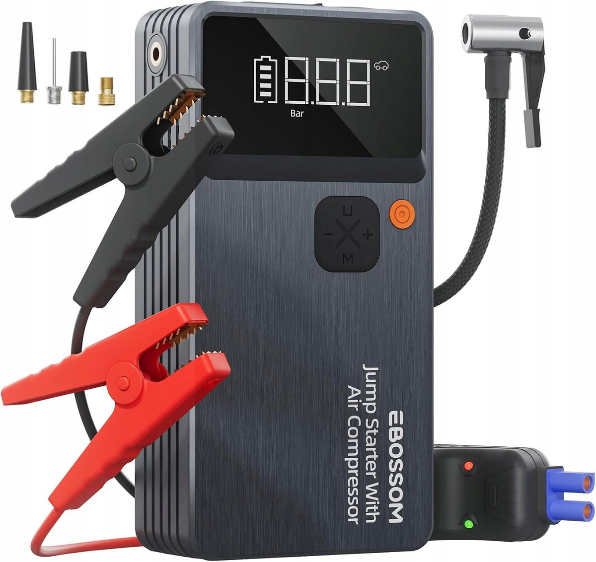 P/72 POWERBANK EBOSSOM 12000mAh with Compressor and USB-C LED Flashlight