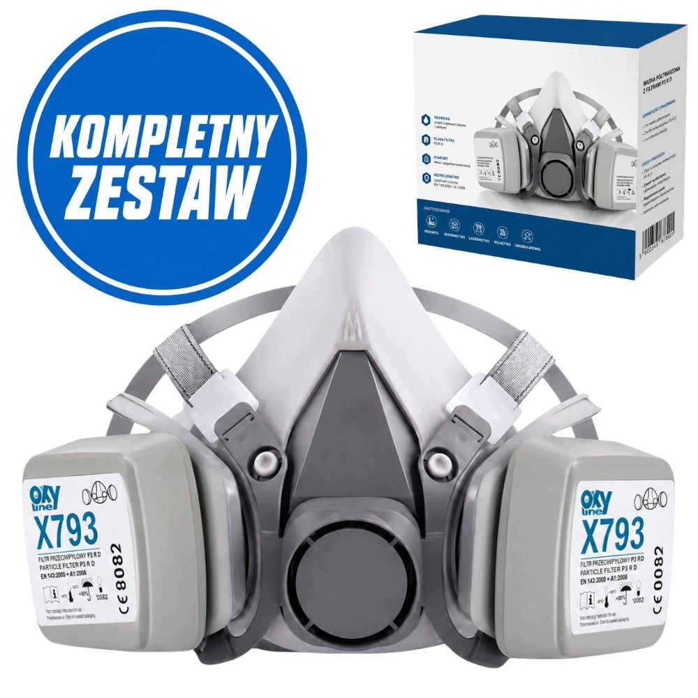 P3 DUST Protective HALF MASK high PROTECTION of particulate matter OXY FILTER Packaging status original