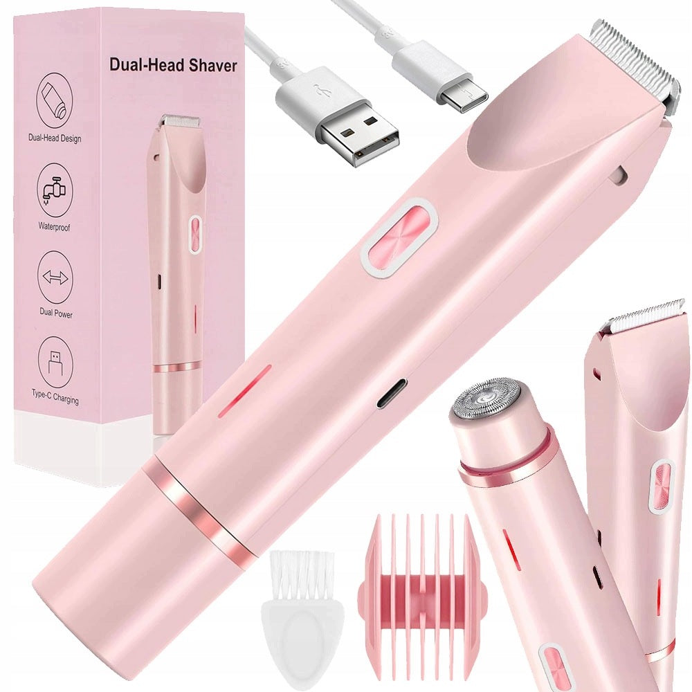PAINLESS EPILATOR TRIMMER WOMEN'S BIKINI SHAVER FACE BODY LEGS 2IN1