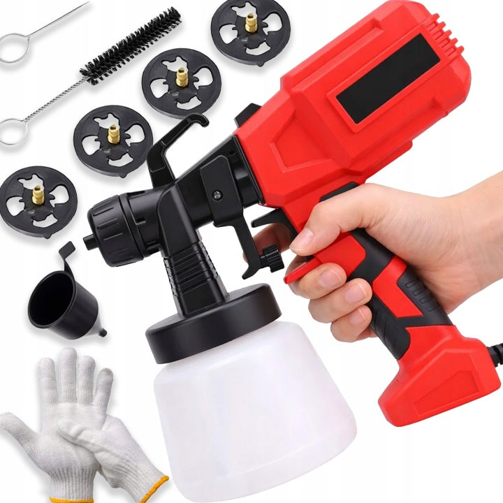 PAINT GUN SPRAY PAINT SPRAYER FOR PAINTING WALLS + NOZZLES