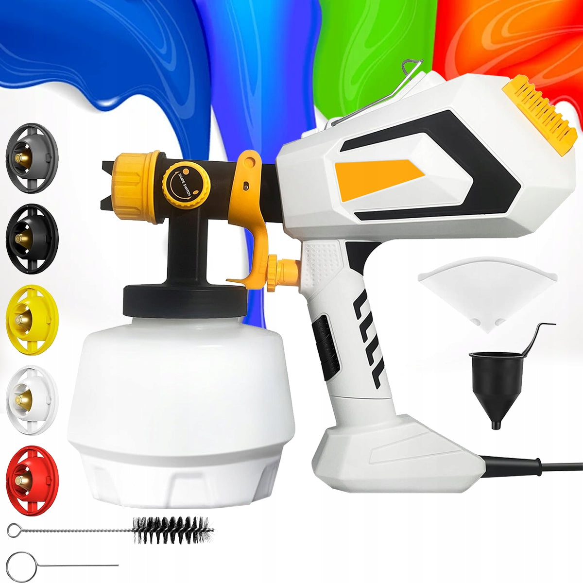 PAINT GUN WALL PAINTING UNIT 5NOZZLES 100 DIN SET DEKO Packaging status original