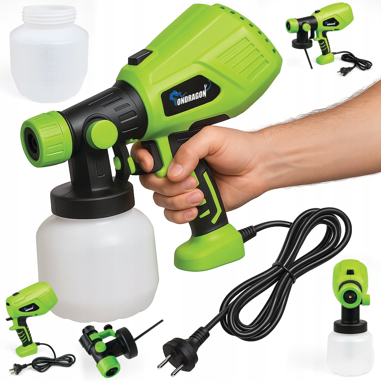 PAINT SPRAY GUN FOR PAINTING WALLS 800ml Brand Ondragon