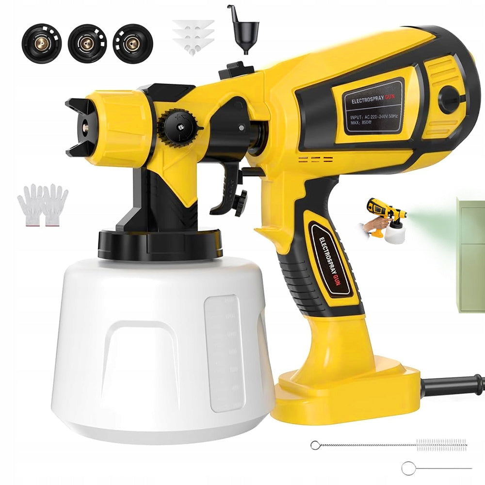 PAINT SPRAYER ELECTRIC GUN SET 3DRIVE PATTERNS 1400ML WITH 4NOZZLES