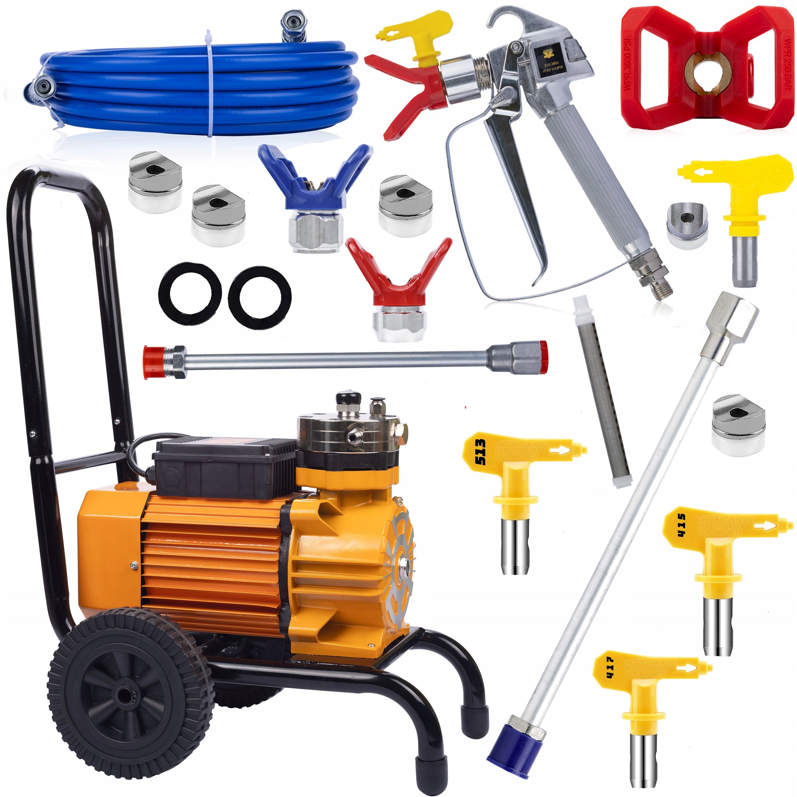 PAINT SPRAYER FOR PAINTING ROSFIX STRONG STORM MEGA SET LANCE NOZZLES