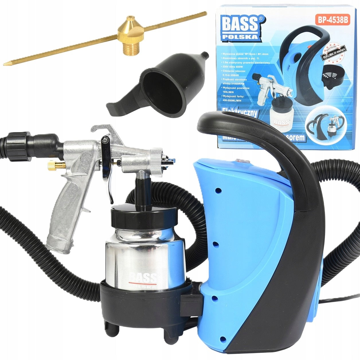 PAINT SPRAYER HVLP 750W PAINT GUN 800ml BASS Poland Packaging status original