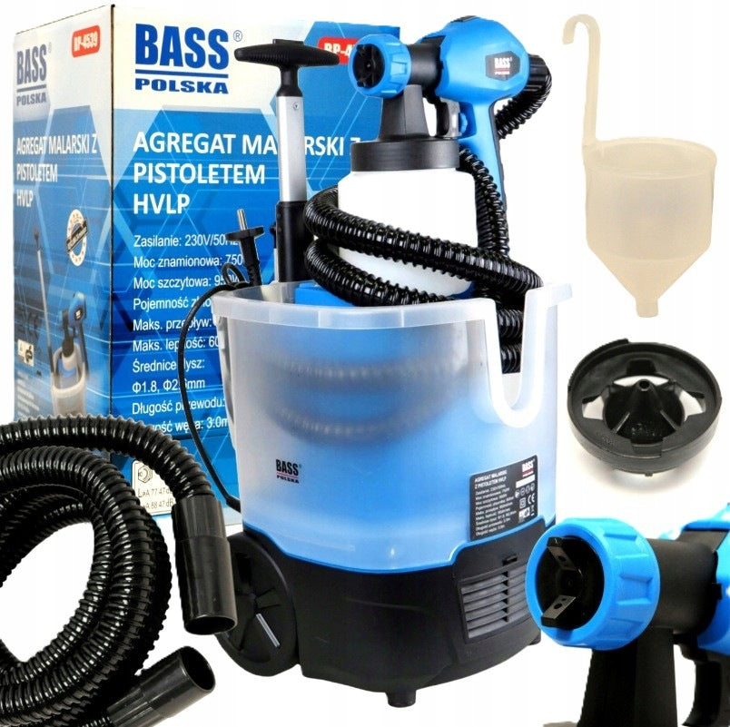 PAINT SPRAYER HVLP 750W PAINT GUN 800ml BASS Poland