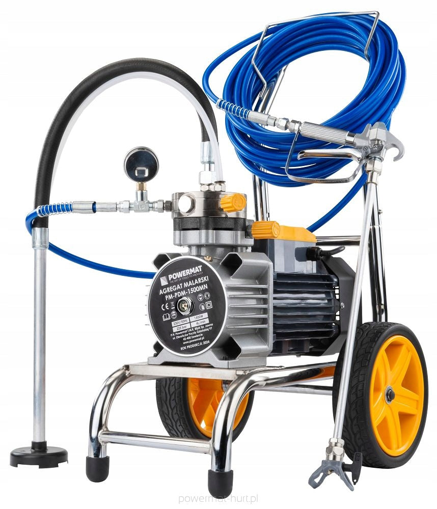 PAINT SPRAYER HYDRODYNAMIC GUN 1500W HOSE 15M 225 BAR 3X NOZZLE Brand no brand