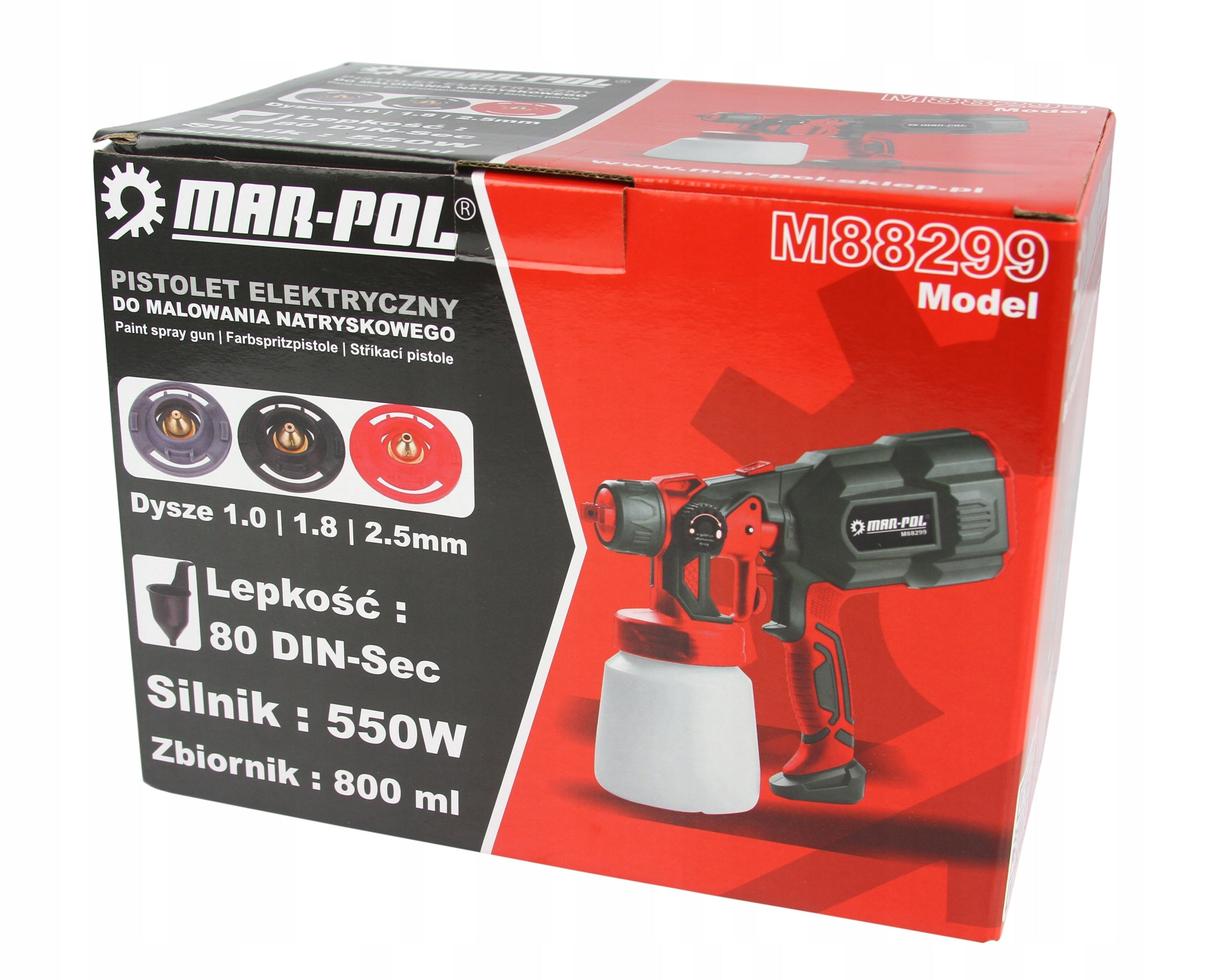 PAINTING AGGREGATE electric gun for painting walls 3 NOZZLES GLASSES Manufacturer code M88299