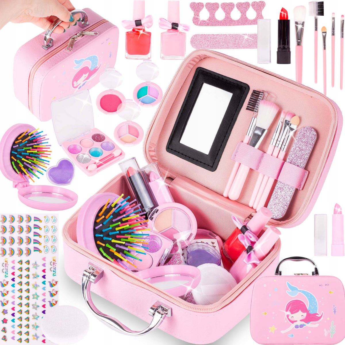 PAINTING MAKEUP SET FOR CHILDREN SUITCASE MAKE UP MERMAID COLORFUL