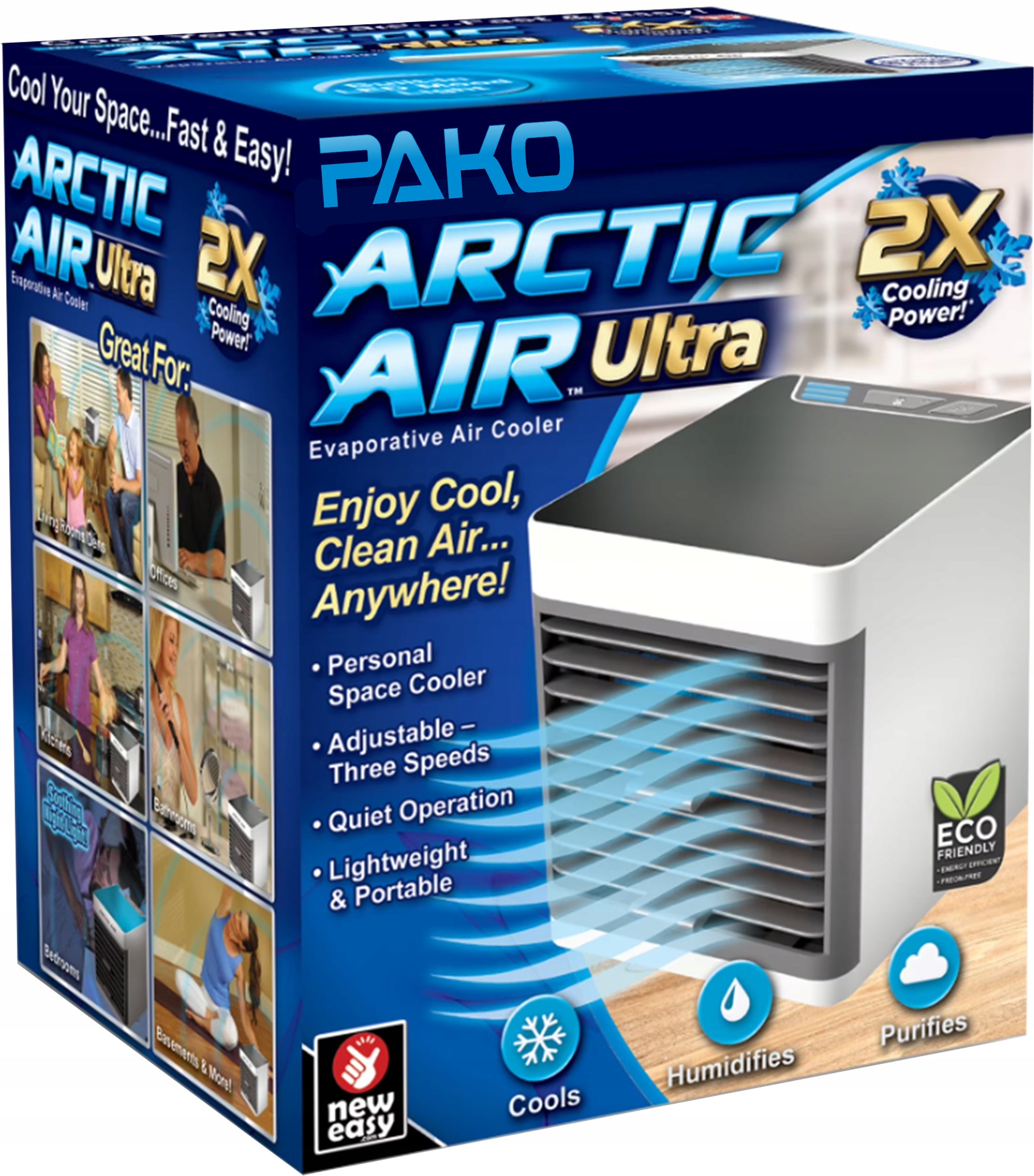 PAKO Air Conditioner Arctic Air Ultra Cooler Water Ice 7 W Packaging status original