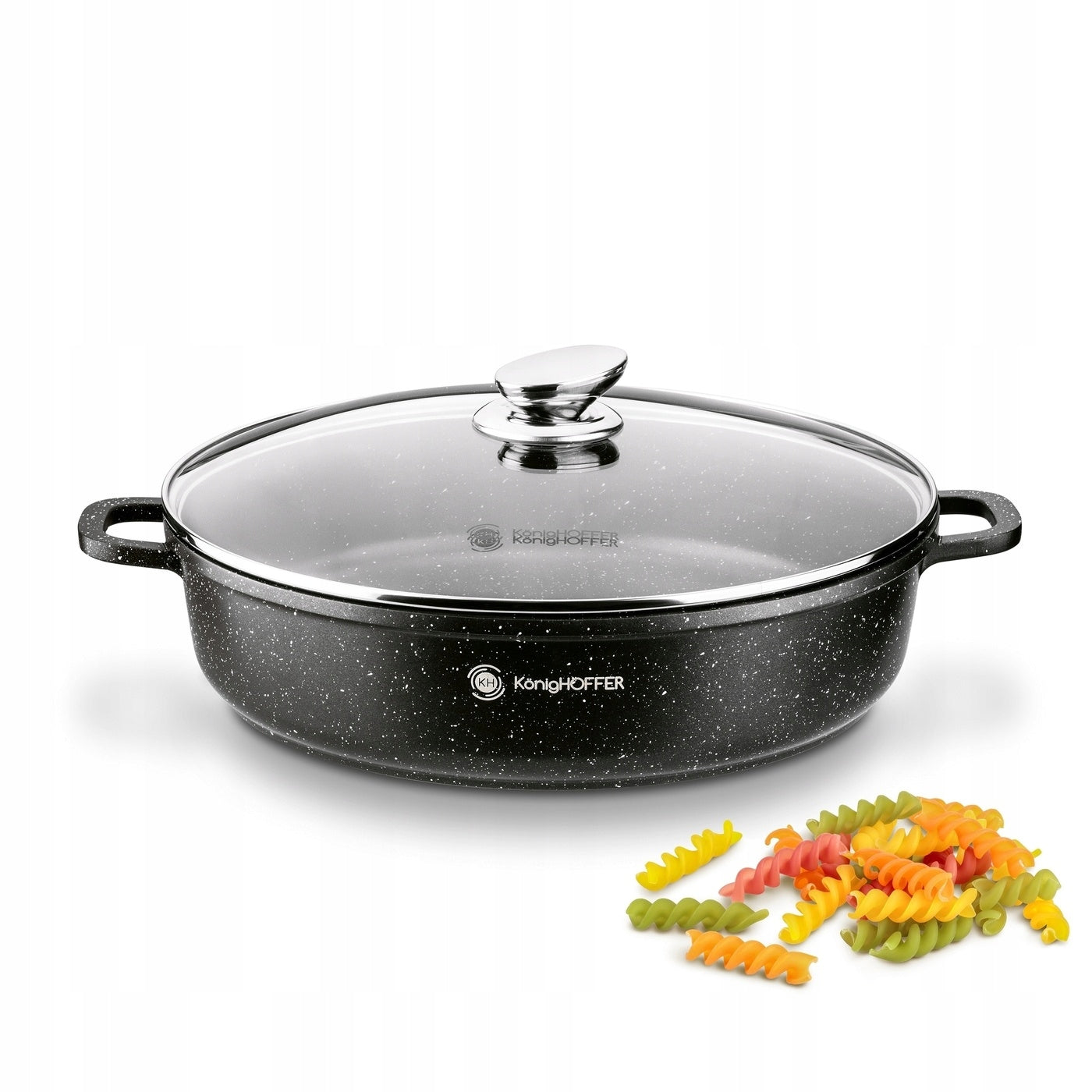 PAN INDUCTION Deep Short Handles Konighoffer Pollo Black 32x8 cm