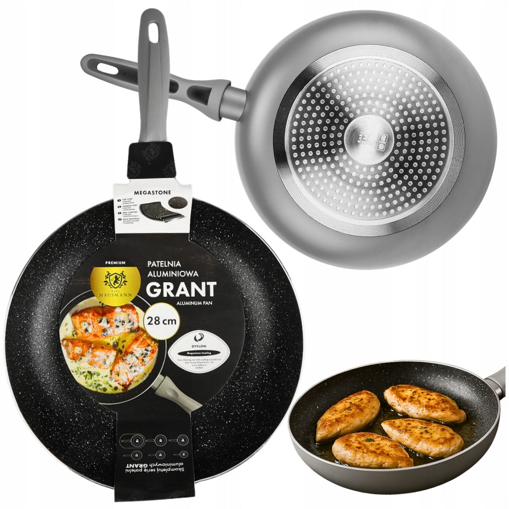 PAN INDUCTION GAS PAN 28 cm GRANITE DEEP NONSTICK