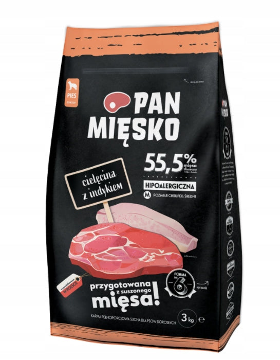 PAN MIĘSKO DRY VEAL FOOD WITH TURKEY 3KG Polish Product