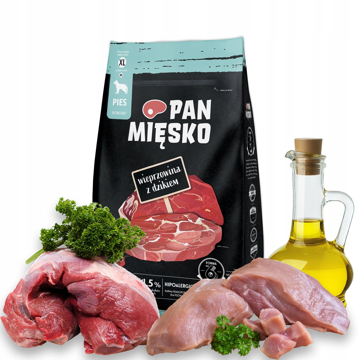PAN MIĘSKO Pork with Wild 3kg Crisps XL Packaging status original