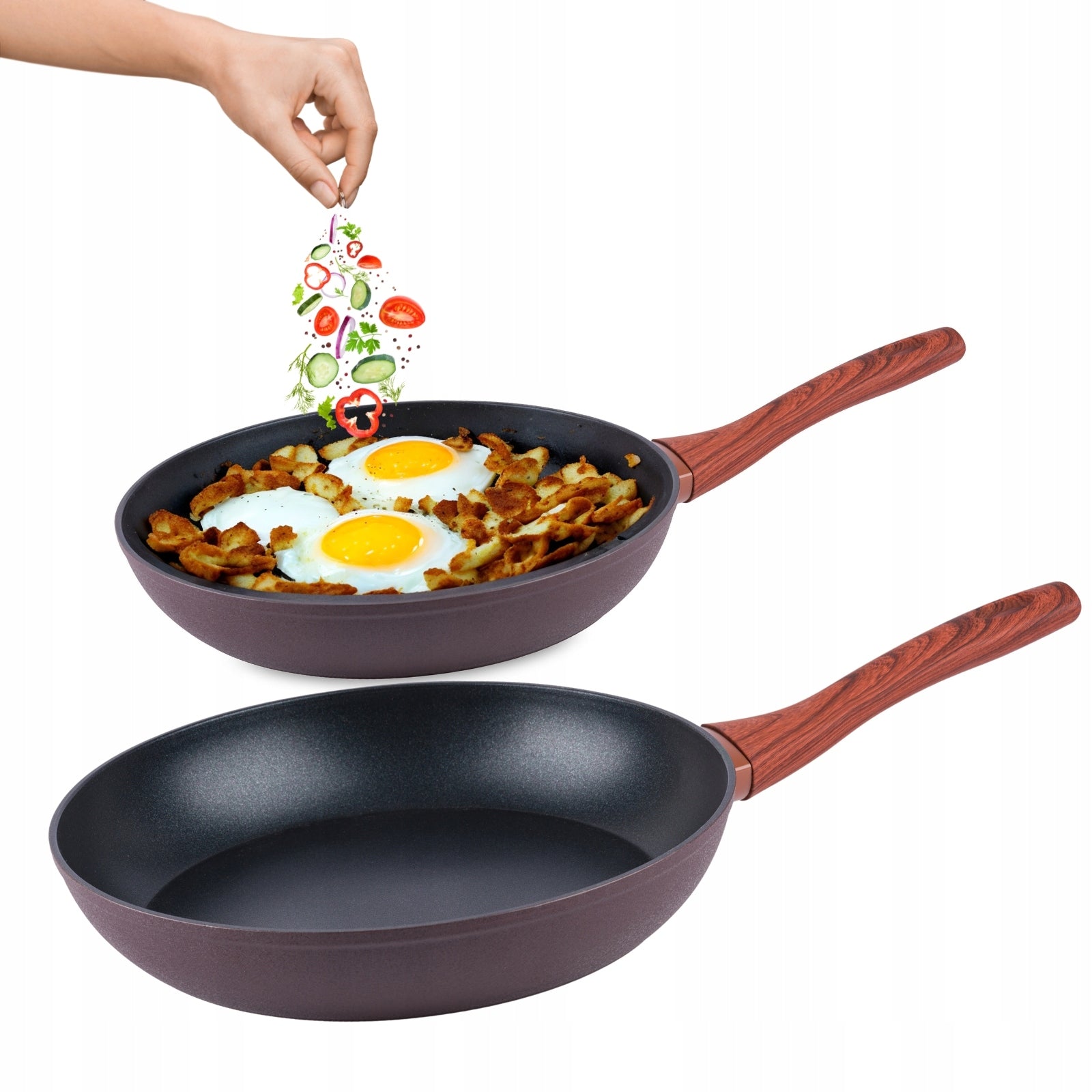 PAN SET 20/24 cm INDUCTION PANS NON STICK ILAG 2x GAS PAN