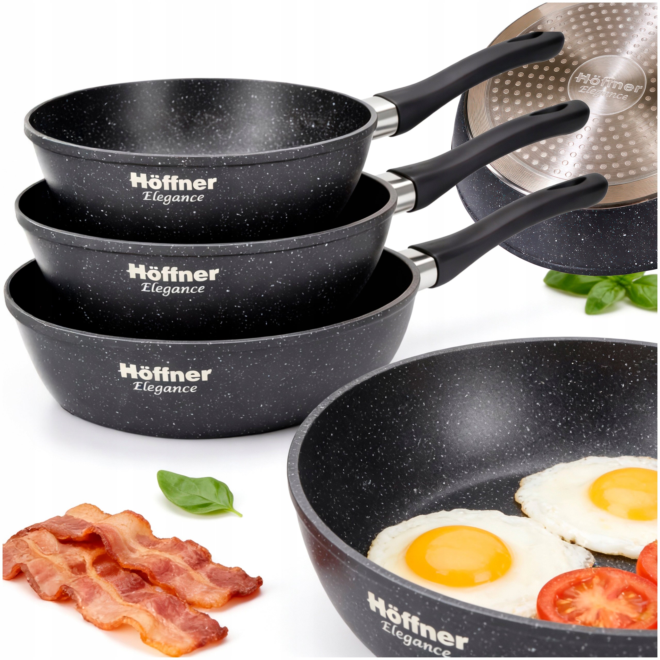 PAN SET 22/24/28 cm NON-STICK PANS INDUCTION / GAS SET