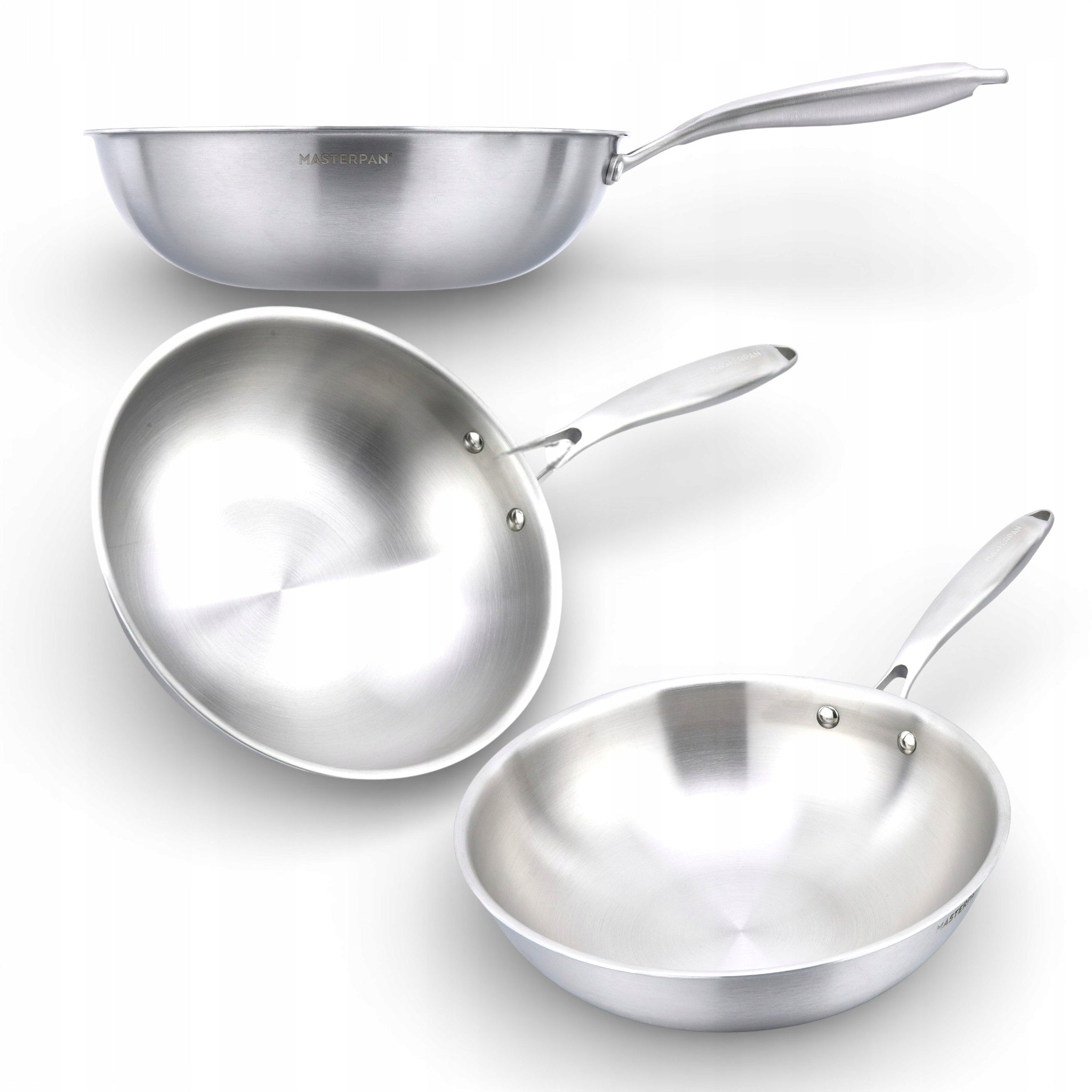 PAN WOK 28 CM stainless steel MASTERPAN INDUCTION GAS