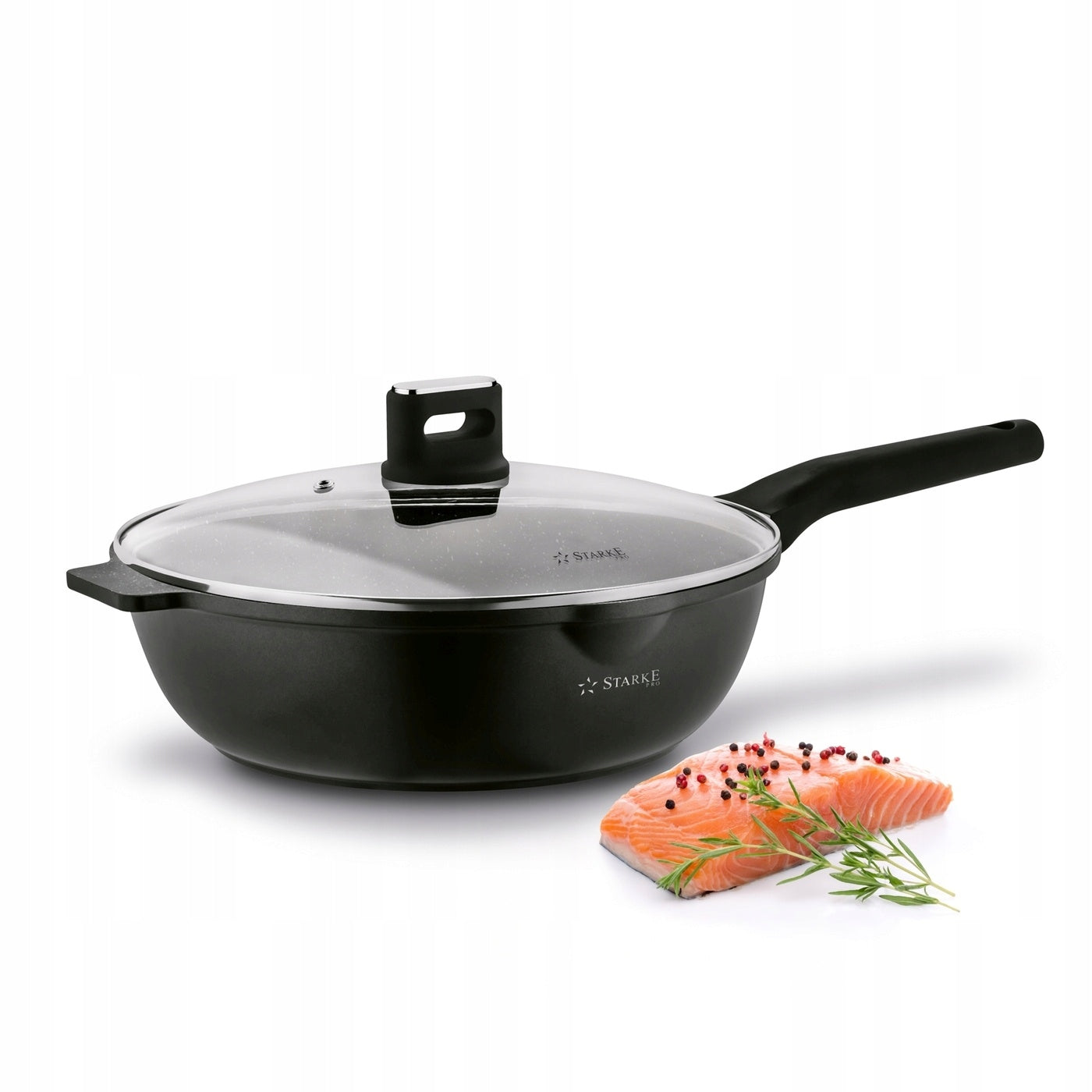 PAN WOK Induction LID LARGE Deep Solid Starke Pro Yasai 32 cm