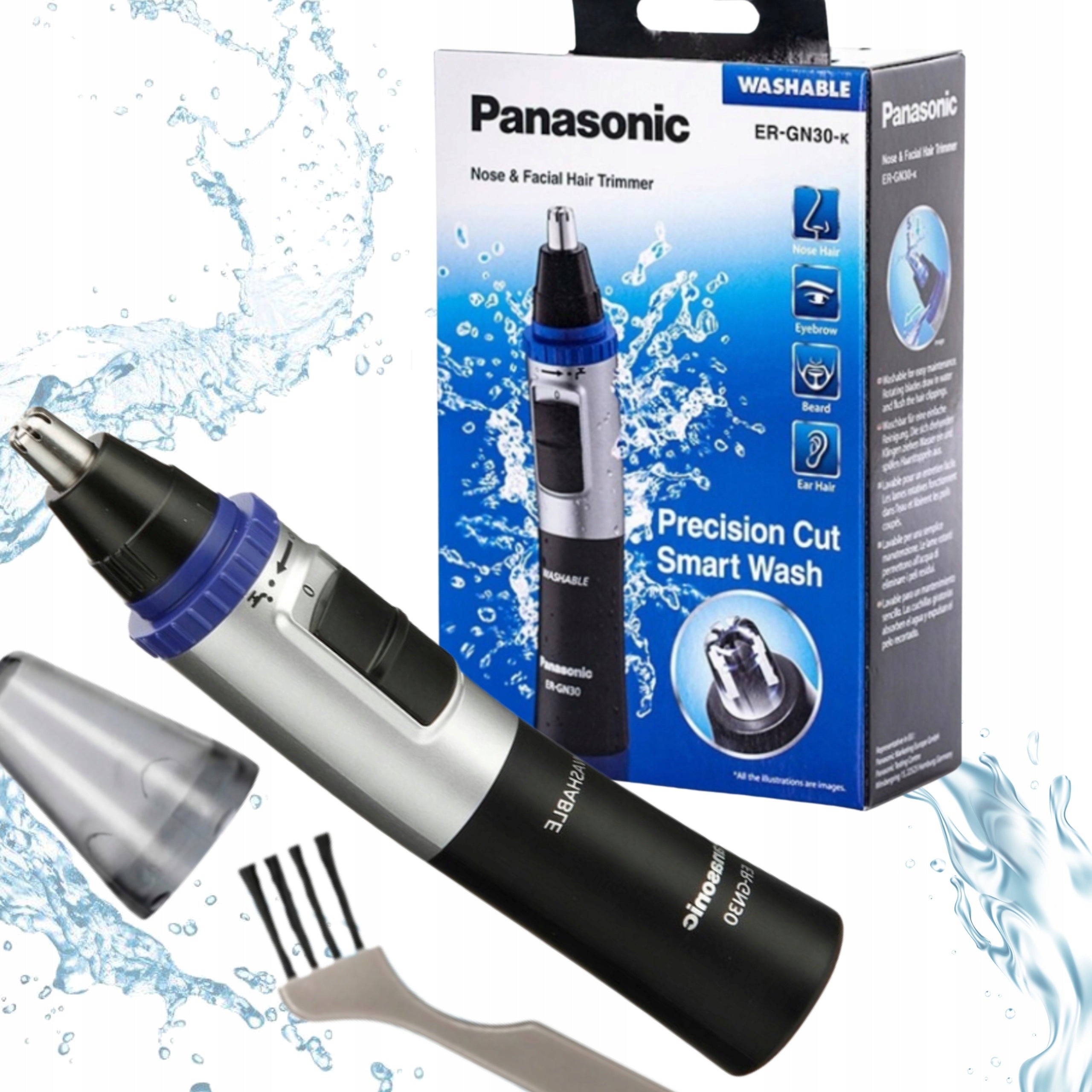PANASONIC NOSE AND EAR TRIMMER WATERPROOF WET DRY ERGONOMIC