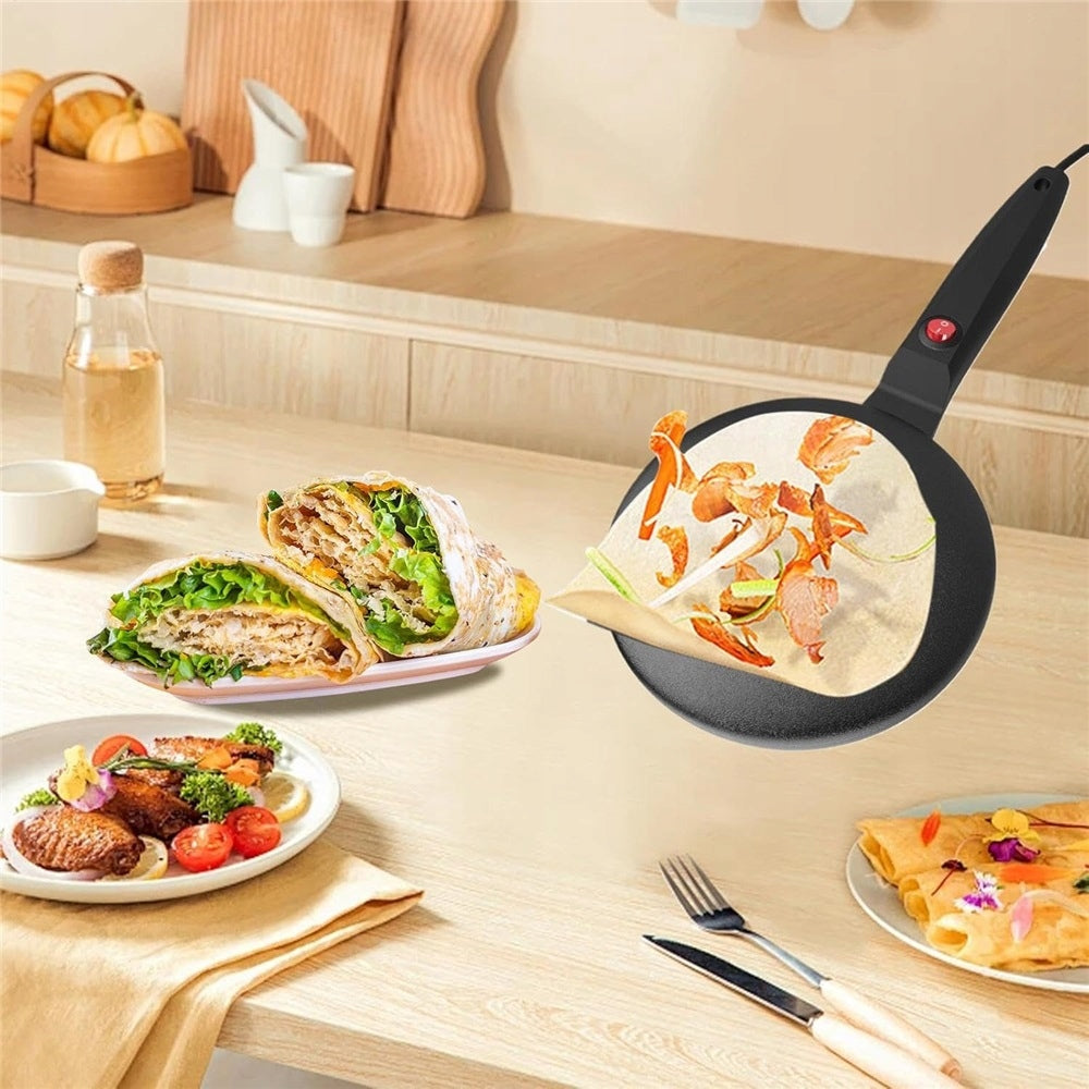 PANCAKE MAKER ELECTRIC FRYING PAN 20CM 600W WITHOUT THE USE OF FAT Brand Bedee