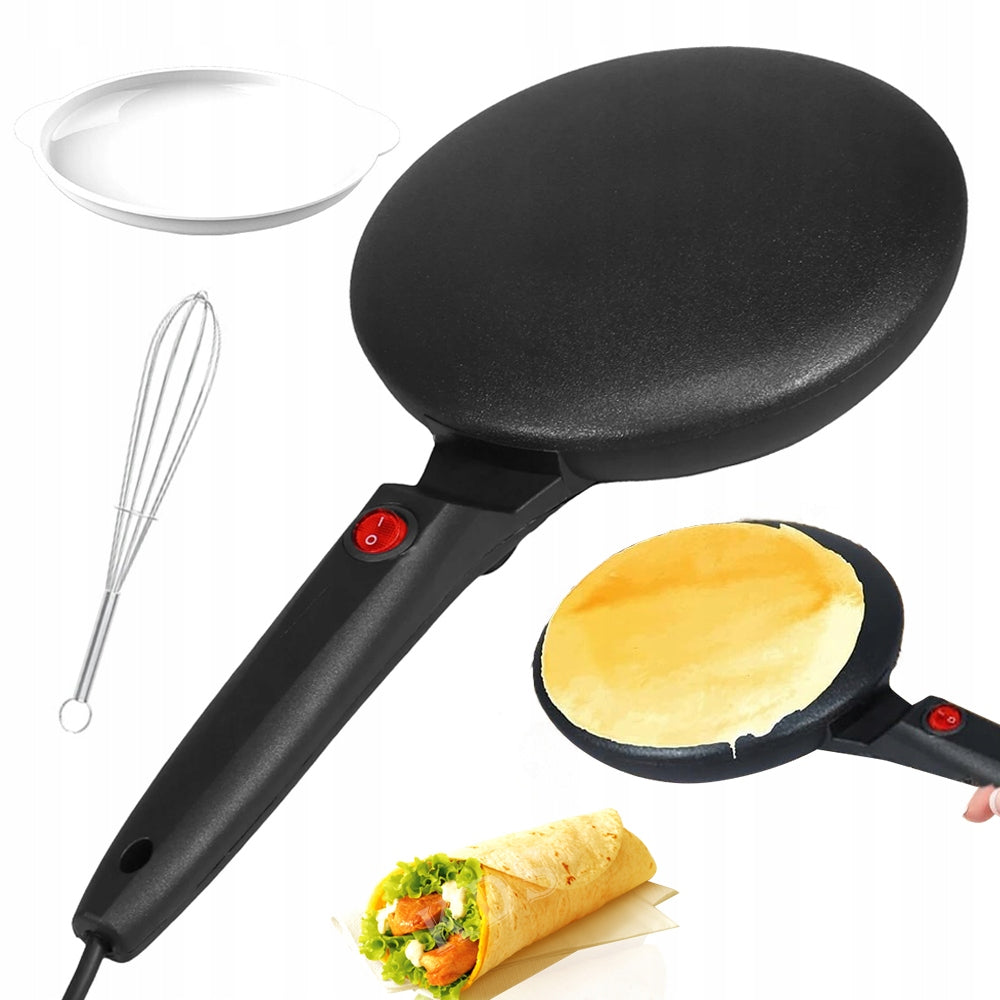 PANCAKE MAKER ELECTRIC FRYING PAN 600W WITH LONG HANDLE SAFE EASY