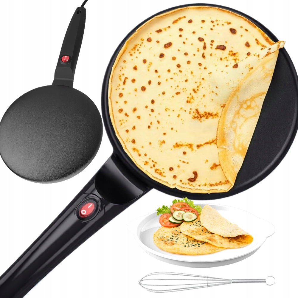 PANCAKE MAKER ELECTRIC FRYING PAN BLACK 20CM 600W
