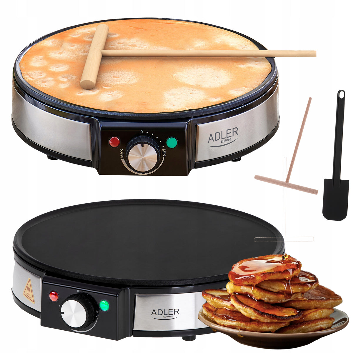 PANCAKE MAKER ELECTRIC PAN XL 30cm Pancakes Torilla Non-Stick 1600W EAN (GTIN) 5907923286489